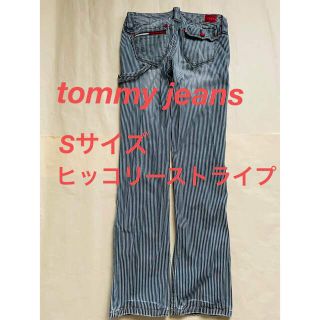 トミーヒルフィガー(TOMMY HILFIGER)のトミージーンズ　ペインターパンツ　S ヒッコリーストライプ　ユーズド加工　綿(カジュアルパンツ)