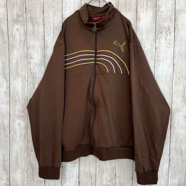 PUMA(プーマ)のPUMA プーマ　ゆるだぼオーバーサイズ XL トラックジャケットジャージ　茶色 メンズのトップス(ジャージ)の商品写真