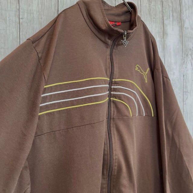 PUMA(プーマ)のPUMA プーマ　ゆるだぼオーバーサイズ XL トラックジャケットジャージ　茶色 メンズのトップス(ジャージ)の商品写真