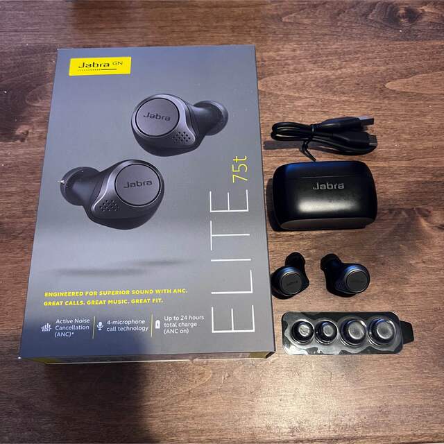 Jabra Elite 75t チタニウムブラック スマホ/家電/カメラのオーディオ機器(ヘッドフォン/イヤフォン)の商品写真