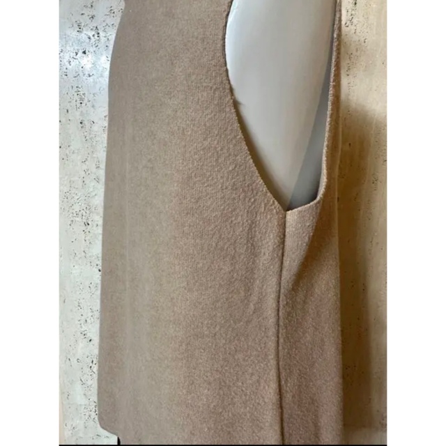 ZARA(ザラ)のZARA ノースリーブ　タートルネック　ニット　セーター ベージュ レディースのトップス(カットソー(半袖/袖なし))の商品写真