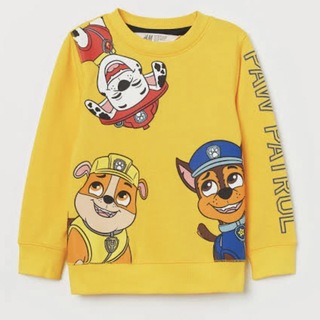 エイチアンドエム(H&M)のイエロー/パウパトロール　プリントスウェットシャツ(Tシャツ/カットソー)