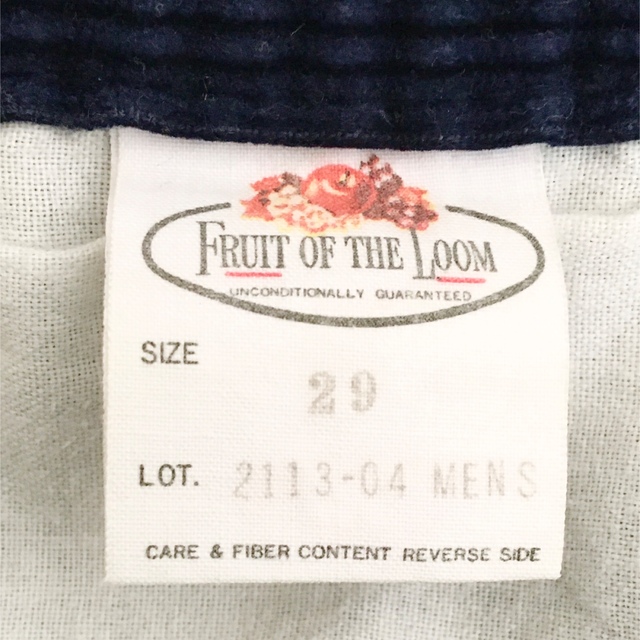 Ron Herman(ロンハーマン)の希少 90'sFRUIT OF THE LOOM NAVY コーデュロイパンツ レディースのパンツ(デニム/ジーンズ)の商品写真