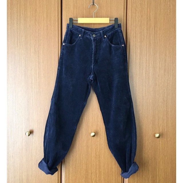 Ron Herman(ロンハーマン)の希少 90'sFRUIT OF THE LOOM NAVY コーデュロイパンツ レディースのパンツ(デニム/ジーンズ)の商品写真