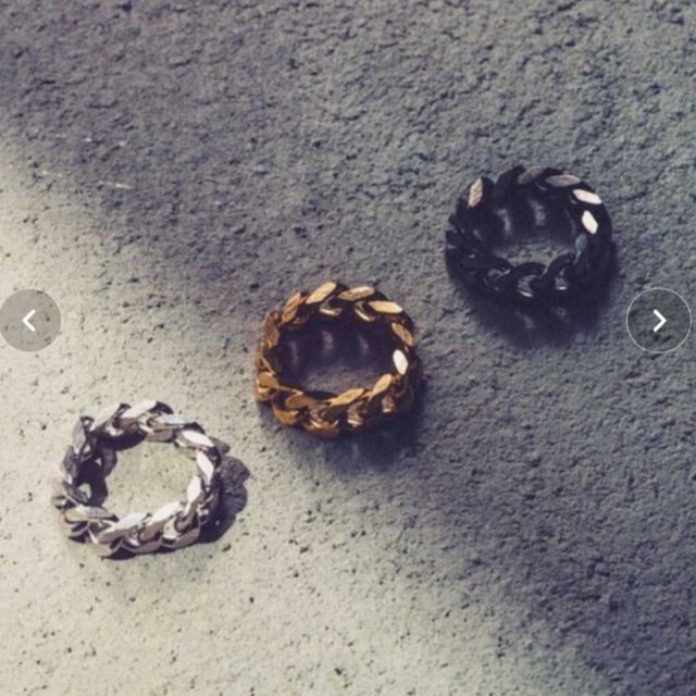 and cloud Curb Chain Cutting Ring シルバー メンズのアクセサリー(リング(指輪))の商品写真