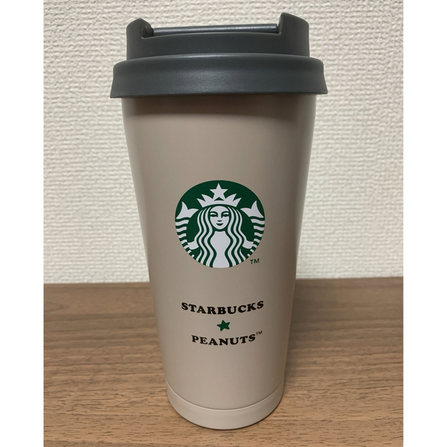 スタバ　スヌーピー タンブラー　グレー