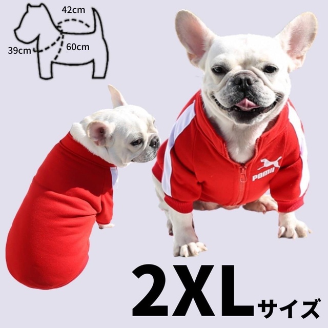 国内送料無料 犬服ドッグウェア ジャージ レッド M opri.sg