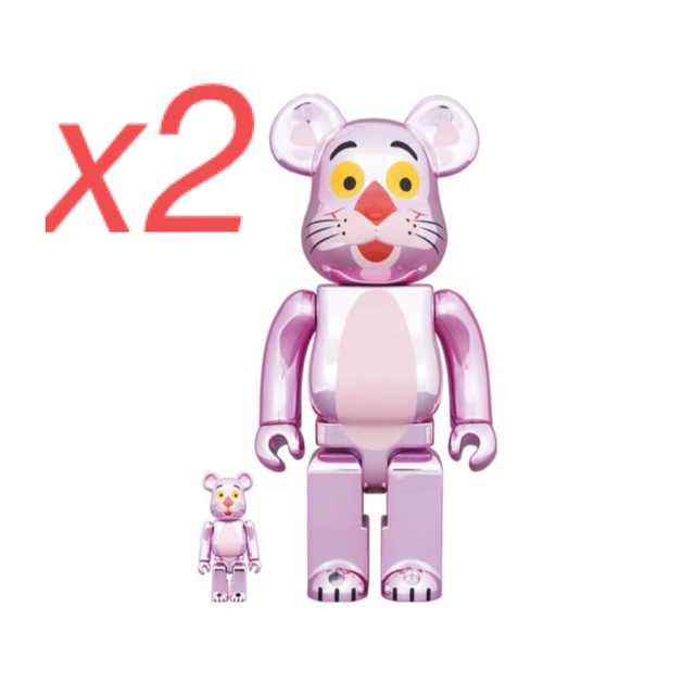 エンタメ/ホビーBE@RBRICK PINK PANTHER CHROM100％ & 400％