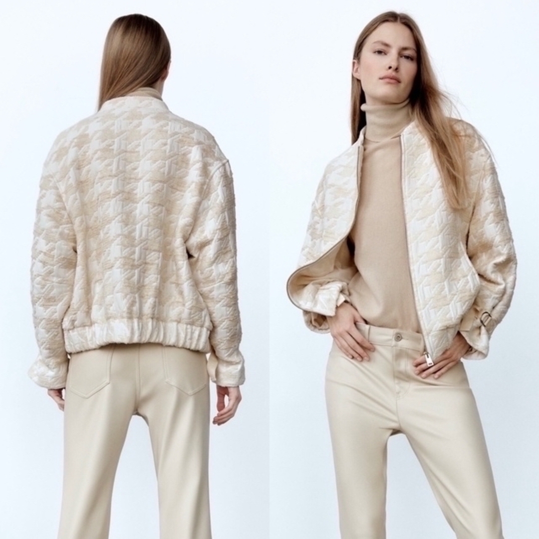 ZARA - 新品 ZARA ジャガードボンバージャケット Mサイズの通販 ZARA - 新品 ZARA ジャガードボンバージャケット Mサイズの通販