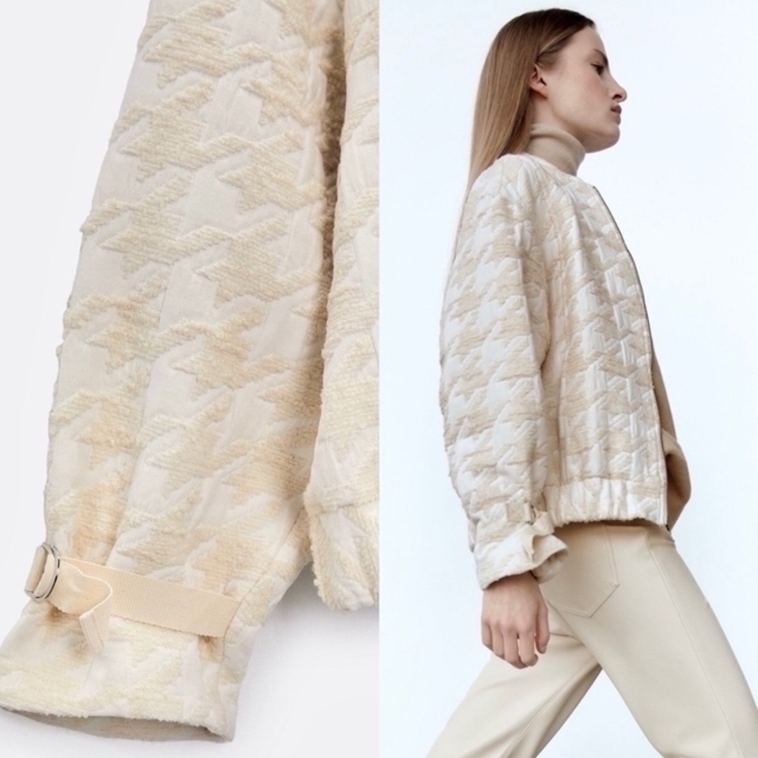 ZARA - 新品 ZARA ジャガードボンバージャケット Mサイズの通販 ZARA - 新品 ZARA ジャガードボンバージャケット Mサイズの通販