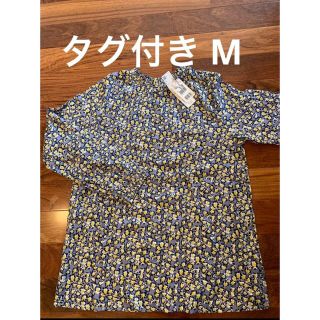 ゴールデンベア(Golden Bear)の未使用タグ付き　ゴールデンベア　花柄ブラウス　 Mサイズ(シャツ/ブラウス(長袖/七分))