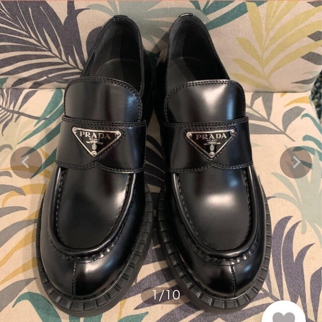 みさき様 PRADA ローファー プラダ チェーン ビット ミュール 黒 今日