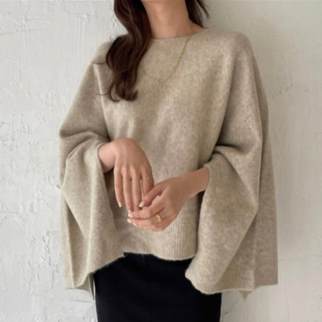 erme  Poncho 2way knit