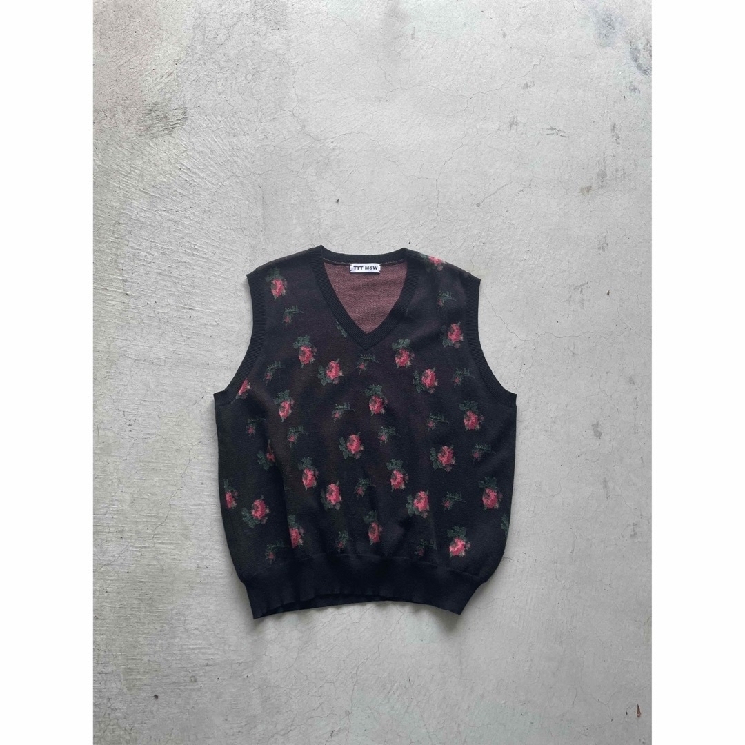 TTT_MSW ttt msw 20aw flower knit vest