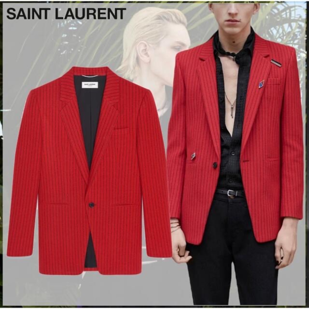 Saint Laurent(サンローラン)のSAINT LAURENTストライプウールジャケット メンズのジャケット/アウター(その他)の商品写真
