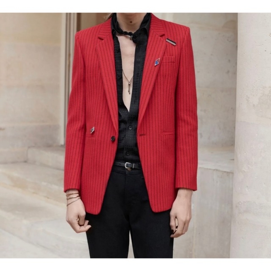 Saint Laurent(サンローラン)のSAINT LAURENTストライプウールジャケット メンズのジャケット/アウター(その他)の商品写真