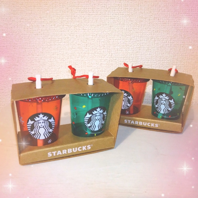 Starbucks Coffee(スターバックスコーヒー)の２個セット★ホリデー オーナメント コールドカップセット インテリア/住まい/日用品のインテリア/住まい/日用品 その他(その他)の商品写真