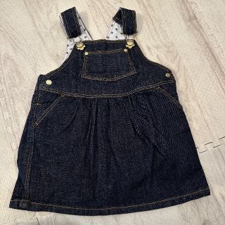 プチバトー(PETIT BATEAU)の【美品】プチバトー Petit Bateauジャンパースカート 12M/74cm(ワンピース)