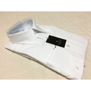 ランバンコレクション(LANVIN COLLECTION)のM391新品LANVINランバン長袖ドレスシャツ白39－78日本製(シャツ)