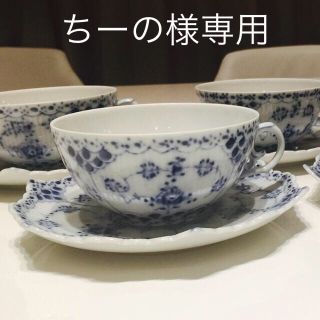 ロイヤルコペンハーゲン(ROYAL COPENHAGEN)のロイヤルコペンハーゲン ティーカップ&ソーサー 3客セット(グラス/カップ)