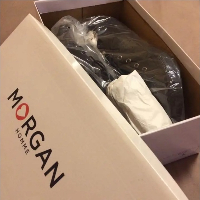 MORGAN HOMME(モルガンオム)の【tomo様専用】新品　モルガンオム　黒スニーカー メンズの靴/シューズ(スニーカー)の商品写真