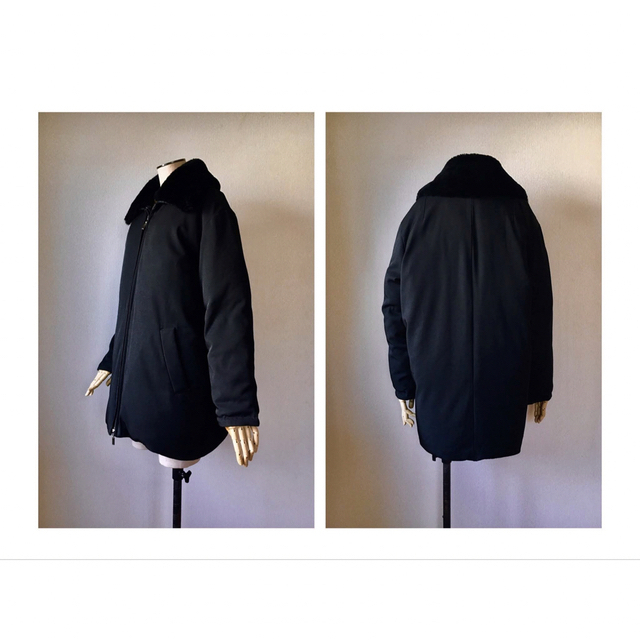 90s DONNA KARAN Fur Collar Down Coat ダウン 2