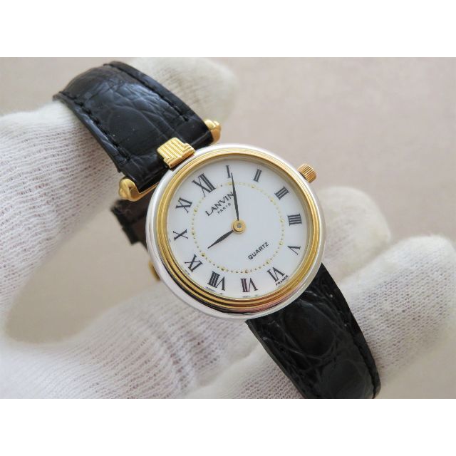 LANVIN(ランバン)のLANVIN 腕時計 ローマン ラウンドフェイス フランス製 レディースのファッション小物(腕時計)の商品写真