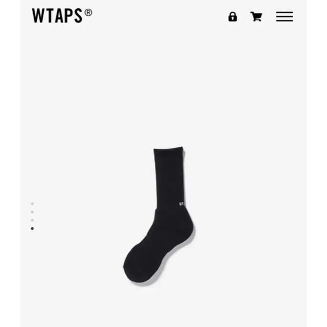 W)taps(ダブルタップス)のダブルタップス 靴下 ソックス 黒 1足分 フリーサイズ 25cm -28cm メンズのレッグウェア(ソックス)の商品写真