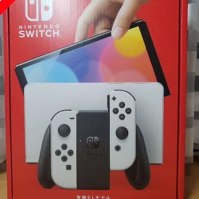 Nintendo Switch(ニンテンドースイッチ)のニンテンドースイッチ本体 有機ELモデル  ホワイト 新品未開封 エンタメ/ホビーのゲームソフト/ゲーム機本体(家庭用ゲーム機本体)の商品写真