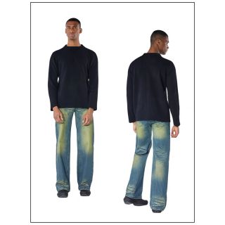 FaxCopyExpress Wide-leg Dirty Wash Jeans | myglobaltax.com