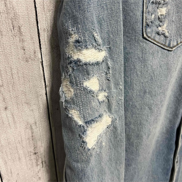 ZARA クラッシュ加工厚手デニムシャツ! | kidscareclinics.com