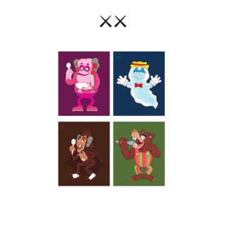 即発送　4枚セット　kaws モンスター　シリアル　ポスター　monsters(キャラクターグッズ)