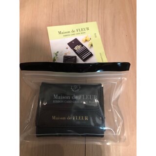 メゾンドフルール(Maison de FLEUR)のMaison de FLEUR カードケース BLACK メゾン ド フルール(財布)
