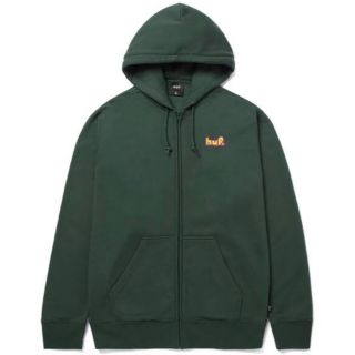 ハフ HUF パーカー フーディー グリーン ジップ ハーフジップ ...