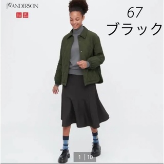 ユニクロ(UNIQLO)のユニクロ JW ANDERSON フレアスカート 451565 BLACK 67(ひざ丈スカート)