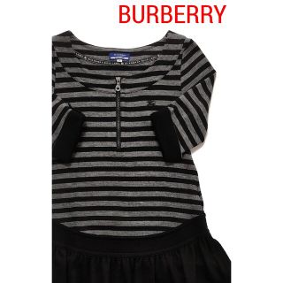 バーバリーブルーレーベル(BURBERRY BLUE LABEL)の【美品】BURBERRY(バーバリー)七分袖ワンピース M(ミニワンピース)