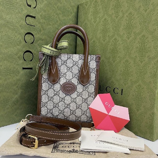 60%OFF】 Gucci - GUCCIグッチ インターロッキングGミニトートバック