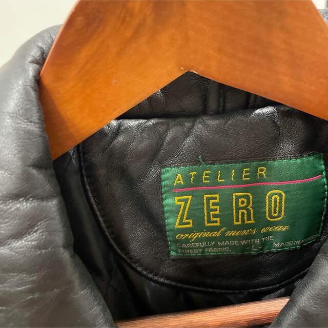 ATELIER ZERO 牛革 レザージャケット コート L ブラック メンズのジャケット/アウター(レザージャケット)の商品写真
