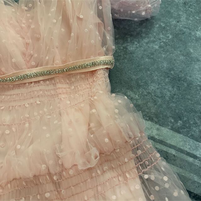 【新品】self portrait レース　ピンク　ロング　ワンピース　ドレス