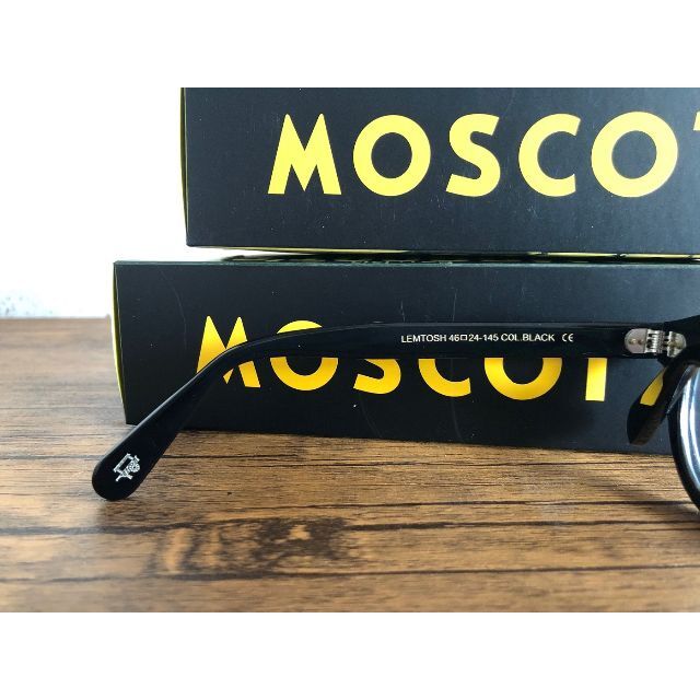 MOSCOT LEMTOSH 46 BLACK 度なしクリア・カラー付き 2