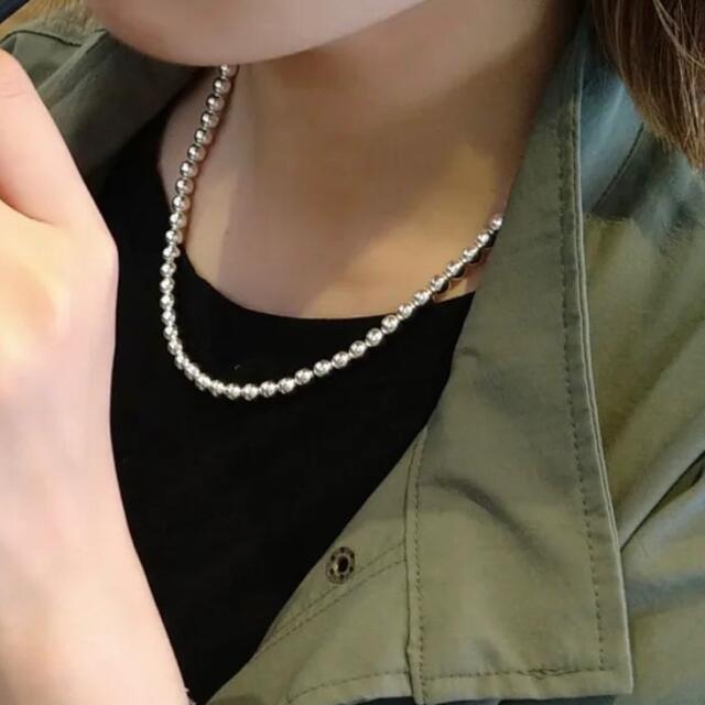 【大人気♡】シルバー　ボールネックレス　シルバー　925 チェーン レディースのアクセサリー(ネックレス)の商品写真