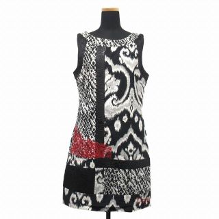 デシグアル(DESIGUAL)のデシグアル Desigual 総柄 ノースリーブ ワンピース カットソー ♪10(ひざ丈ワンピース)