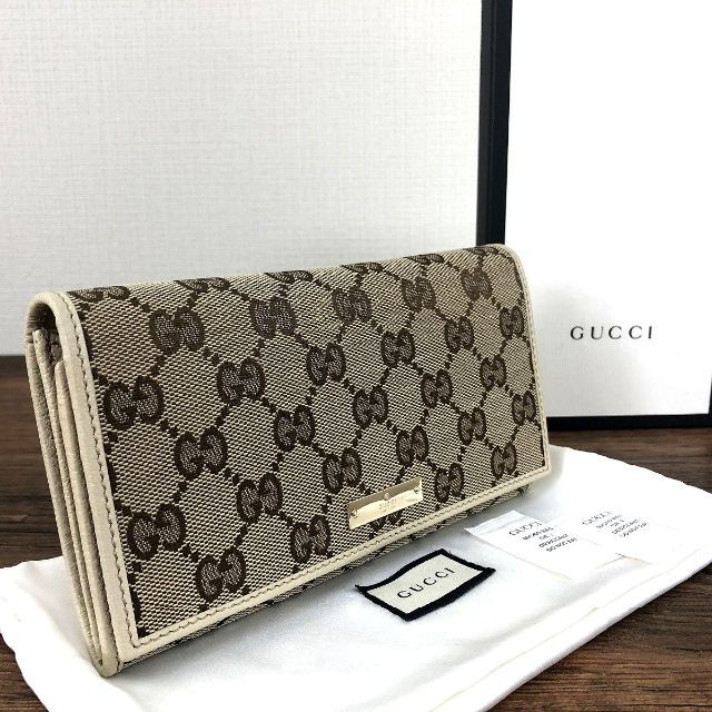 最も完璧な 未使用品 - Gucci GUCCI 180 GGキャンバス 244946 長財布 財布