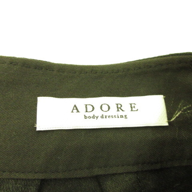 ADORE(アドーア)のアドーア ADORE ミニスカート リネン タック 黒 36 *A978  レディースのスカート(ミニスカート)の商品写真