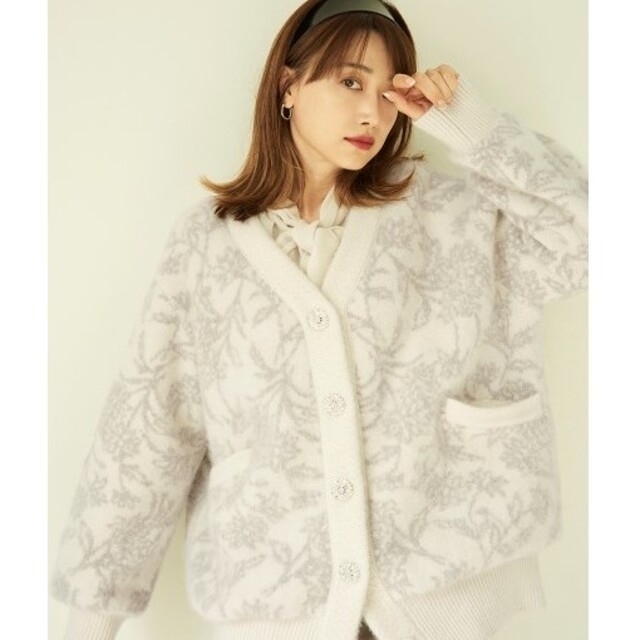 THE COAT LAB 【限定】 ラクーンジュイニットカーデコート アイボリー