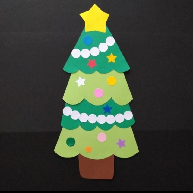 ☆大きい壁面飾り　クリスマスツリーを飾ろう　サンタ雪だるま　幼稚園保育園施設病院