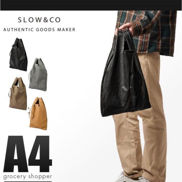 バッグSLOW カーフスキントートバッグ 2way grocery shopper