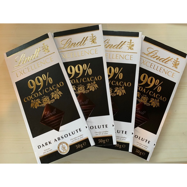 Lindt(リンツ)のリンツ　Lindt　 チョコレート　エクセレンス　99% カカオ  4個セット 食品/飲料/酒の食品(菓子/デザート)の商品写真