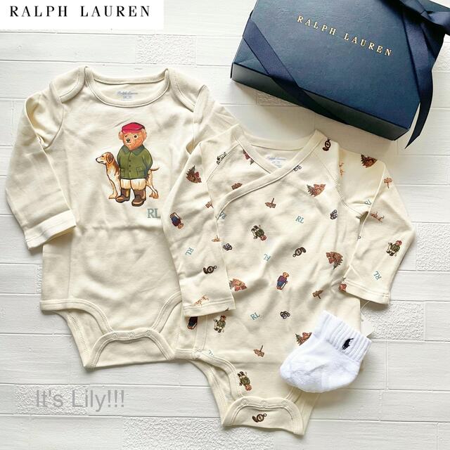 Ralph Lauren(ラルフローレン)の6m70cm 2枚セット　ラルフローレン ロンパース キッズ/ベビー/マタニティのベビー服(~85cm)(ロンパース)の商品写真