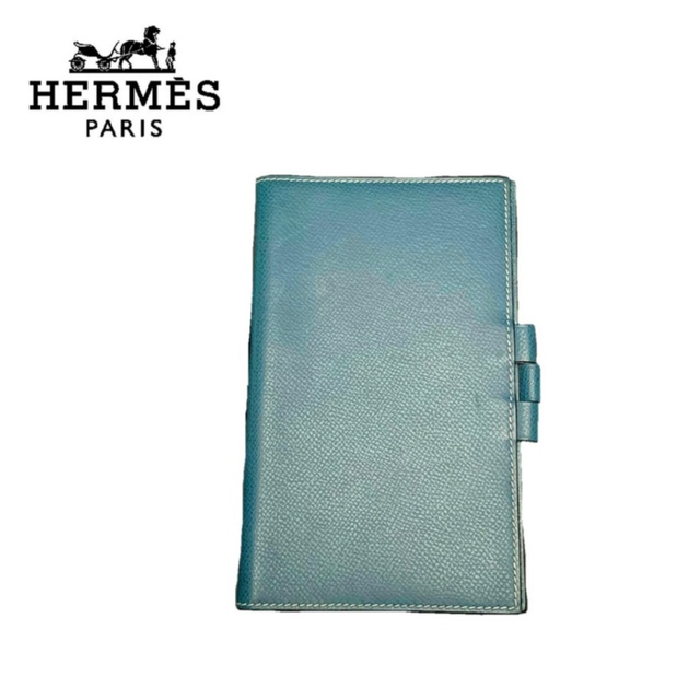 Hermes(エルメス)の【美品】 HERMES エルメス アジェンダ ブルー 手帳カバー ブックカバー インテリア/住まい/日用品の文房具(その他)の商品写真